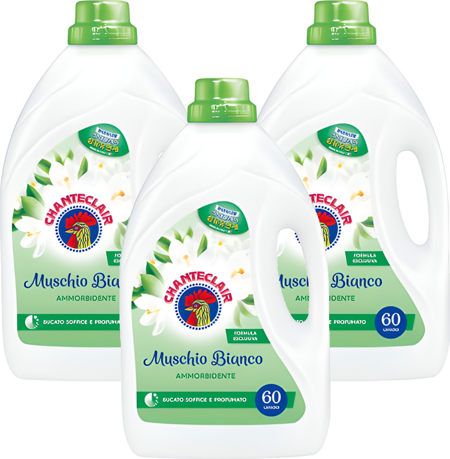 샹떼클레어 섬유유연제 화이트머스크 본품, 3L, 3개