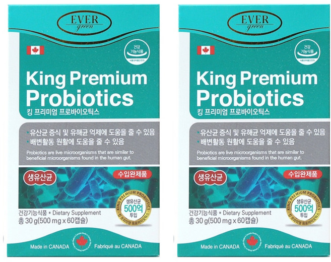 에버그린 킹 프리미엄 프로바이오틱스, 60정, 2개