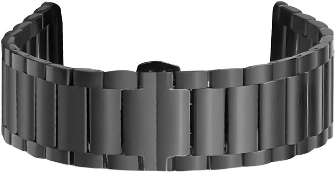 DC NET WORK 直流網絡 Galaxy Frontier/Gear S3/Watch 3 22mm 霧面金屬錶帶 (相容 45/46mm), 黑色的, 1個