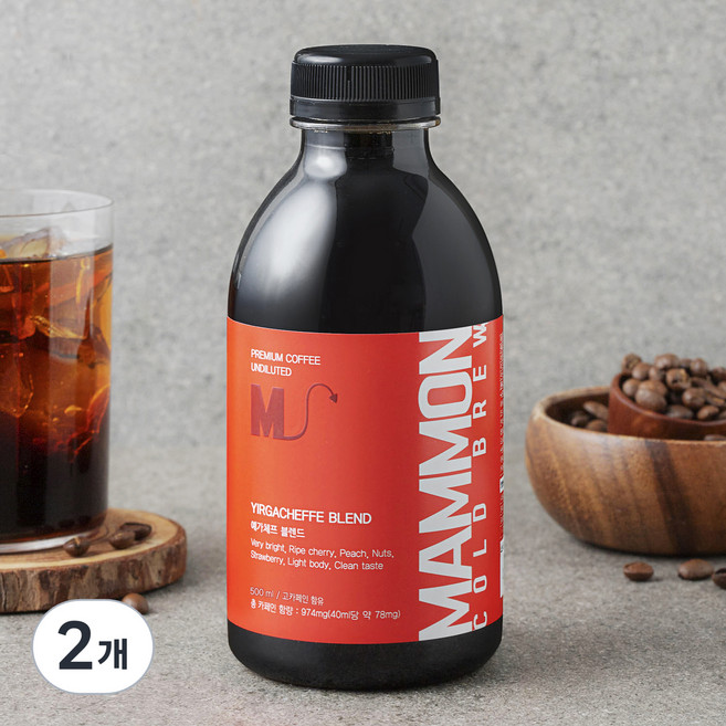 마몬 예가체프 블랜드 콜드브루, 2개, 500ml