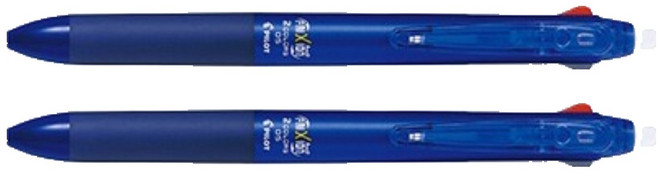 파이롯트 프릭션볼 2색 볼펜 0.5mm, 블루, 2개