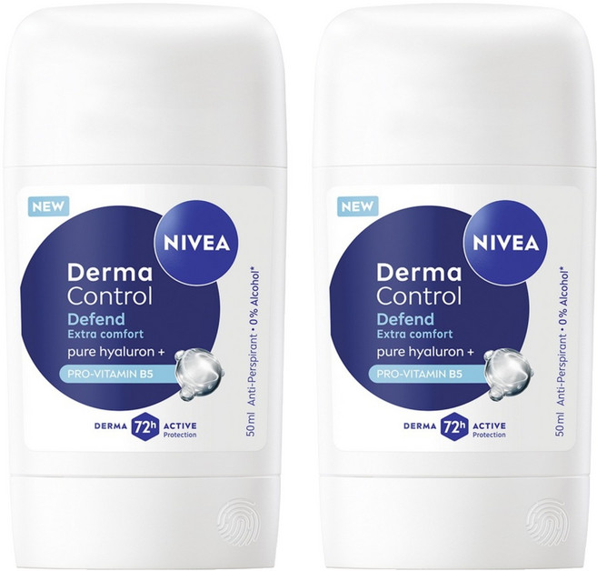 NIVEA 妮維雅 玻尿酸養膚修復止汗乳膏, 2個, 50ml