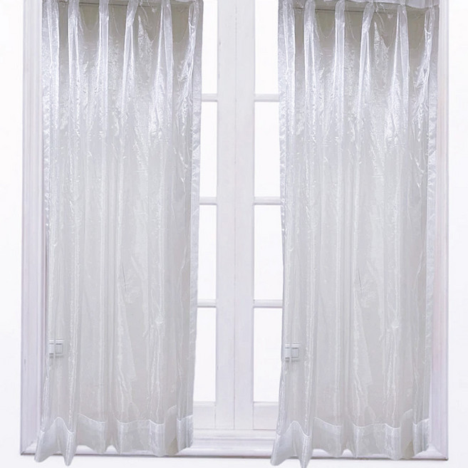 J&N 透銀窗紗傳統簾, 白色