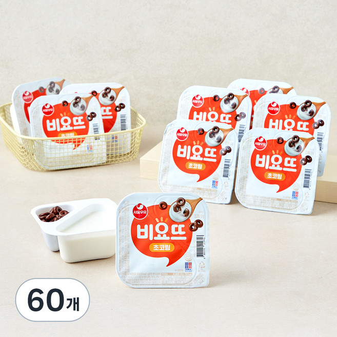 서울우유 비요뜨 초코링 요거트, 138g, 60개
