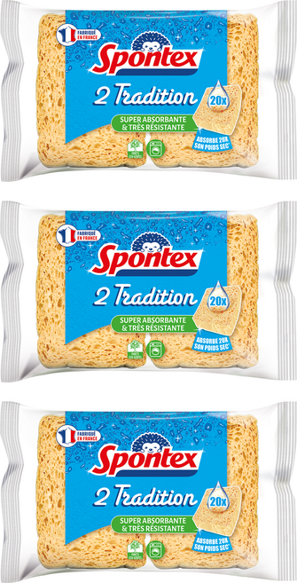 스폰텍스 드라이 셀룰로스 스펀지 2 트레디션, 2개, 3개