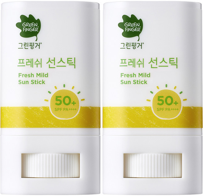 그린핑거 프레쉬 마일드 선스틱 SPF50+ PA++++, 15g, 2개