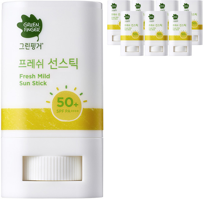 그린핑거 프레쉬 마일드 선스틱 SPF50+ PA++++, 15g, 8개