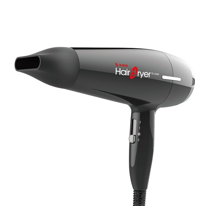 達新牌 專業吹風機 TS-2600 1200W大功率 冷風功能 安全溫度保護裝置, 黑色