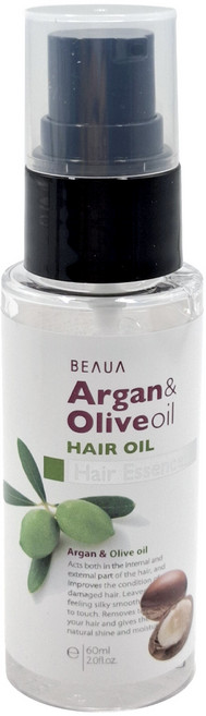 KUMANO 熊野油脂 BEAUA Argan&Olive 堅果 橄欖油護髮油, 60ml, 1瓶