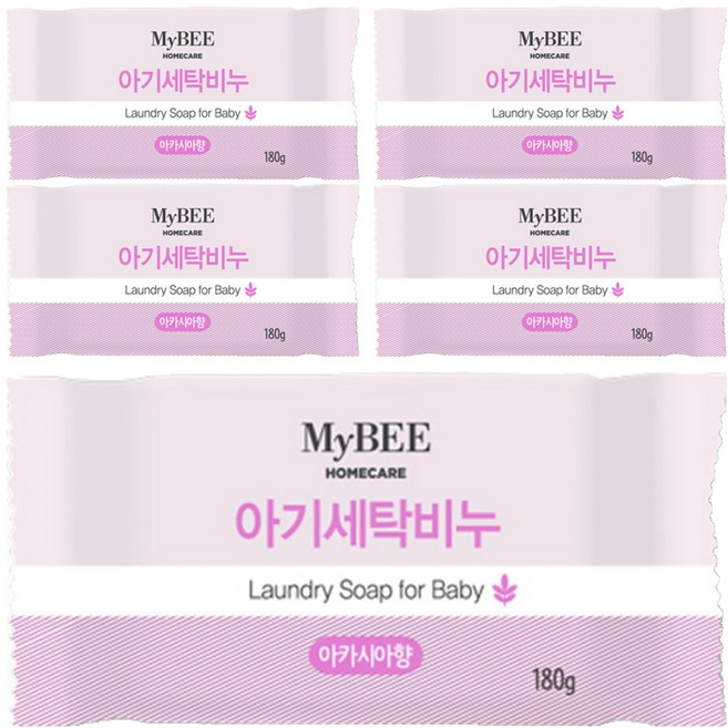 마이비 아기 세탁비누 아카시아향, 5개, 180g