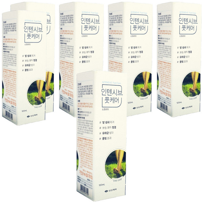 신신제약 발냄새제거 인텐시브 풋케어 스프레이, 6개, 120ml