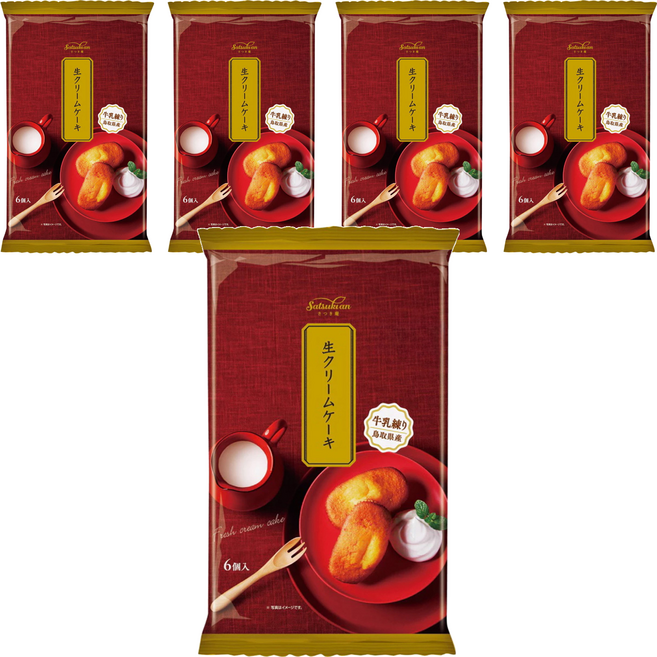 Maybelle 丸中製菓 濃厚鮮奶油蛋糕 6入, 192g, 5袋