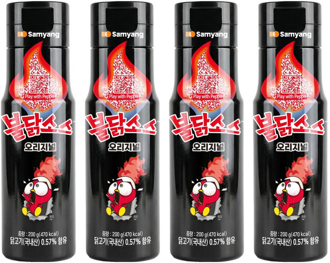 불닭 소스, 200g, 4개