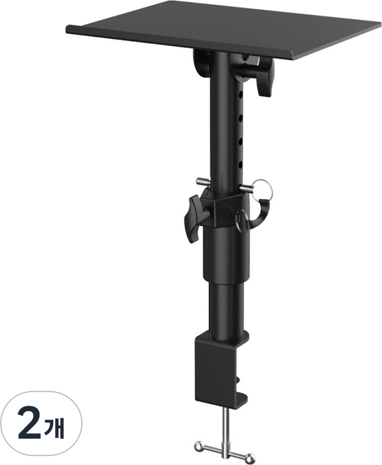 아이존아이앤디 이지마운트 스피커 스탠드 받침 거치대 클램프형, 블랙, SCM-01, 2개