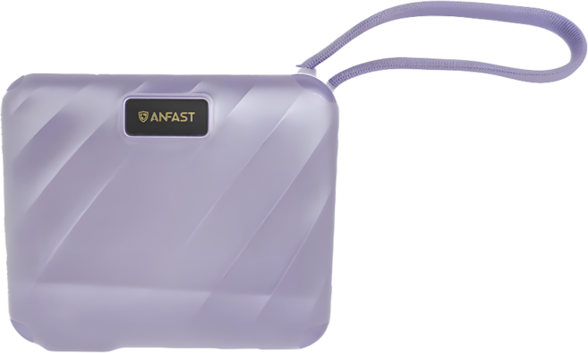 ANFAST 15000mAh 45W 3孔輸出自帶線行動電源, AF-P1545X, 紫色