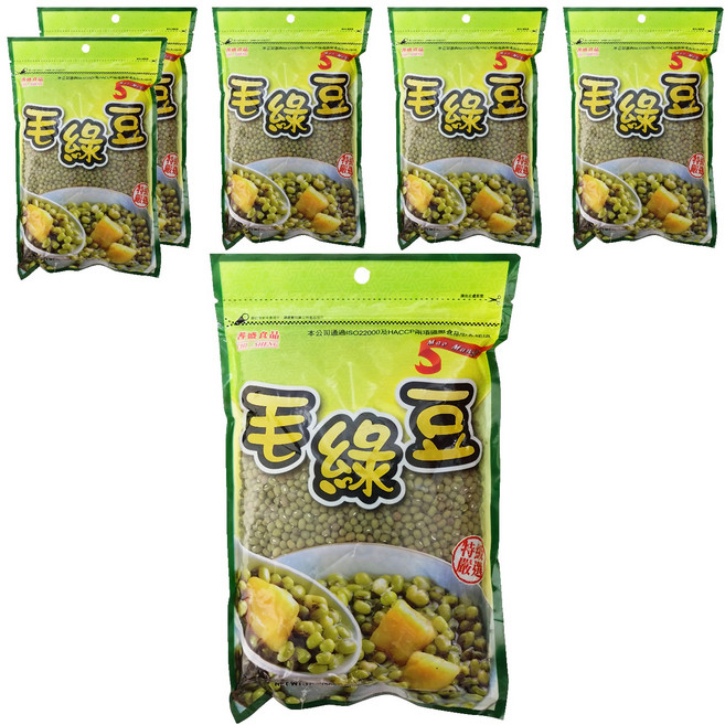 CHI-SHENG 耆盛食品 毛綠豆, 500g, 6包