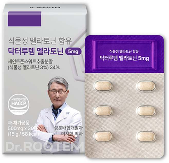 닥터루템 식물성 멜라토닌 함유 닥터루템 멜라토닌 5mg, 15g, 1개