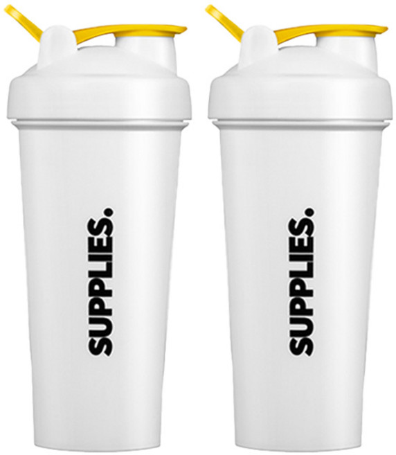 서플라이스 쉐이커 보틀, 화이트, 700ml, 2개