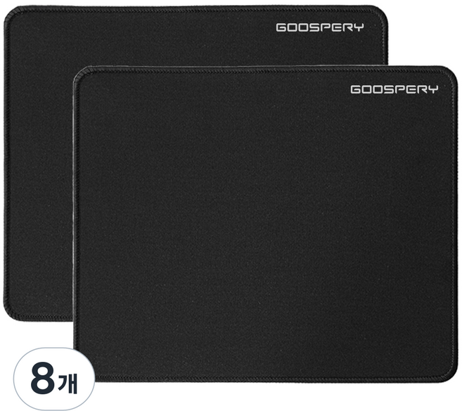 구스페리 머큐리 게이밍 마우스패드, 블랙, 8개