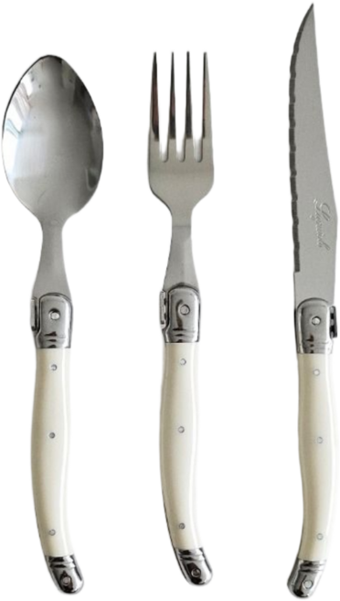 리옹라귀올 커트러리 양식기 3종 세트, 아이보리, 1세트, 단품