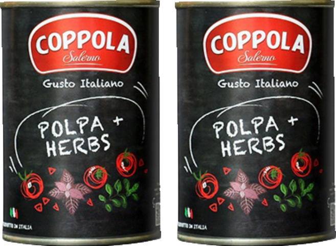 COPPOLA 柯波拉 天然無鹽蘿勒切丁蕃茄基底醬, 400g, 2罐