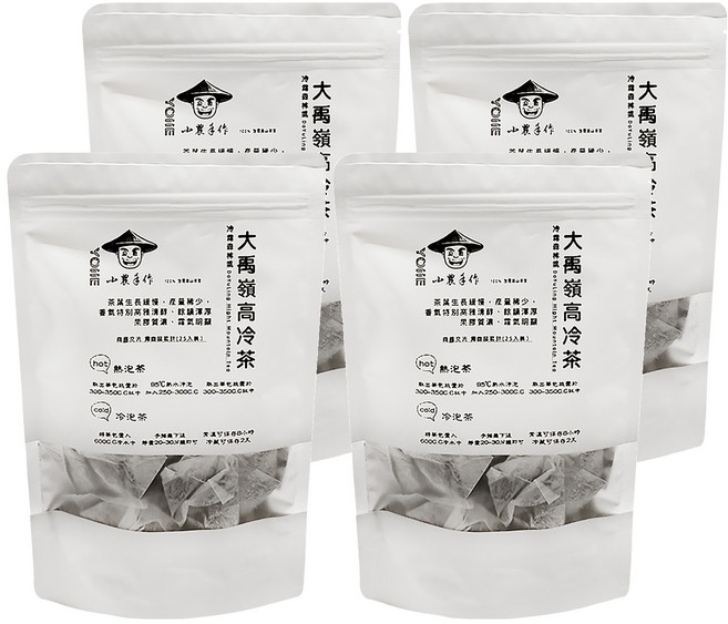 YOIIE 小農手作 大禹嶺極品高冷三角立體茶包, 3g, 25包, 4袋