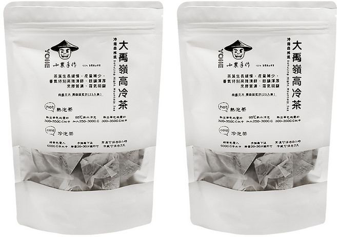 YOIIE 小農手作 大禹嶺極品高冷三角立體茶包, 3g, 25包, 2袋