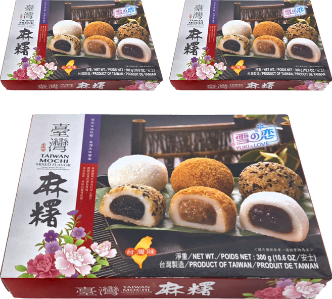 YUKI&LOVE 雪之戀 台灣麻糬 綜合口味, 300g, 3盒