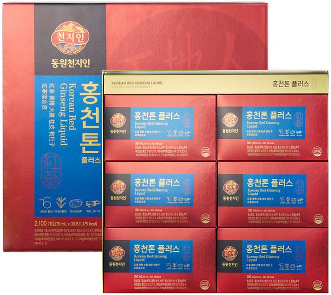 천지인 6년근 홍천톤 플러스 30포, 2.1L, 1개