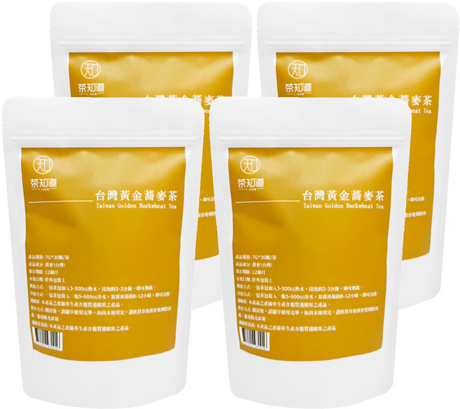 T.NOW 茶知道 台灣黃金蕎麥茶, 7g, 30包, 4袋