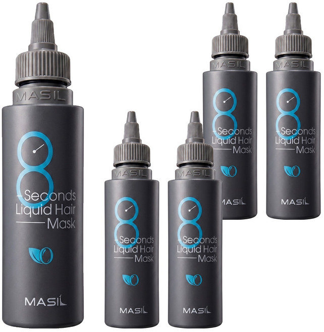 MASIL 8秒護髮髮膜 豐盈蓬鬆, 100ml, 5瓶