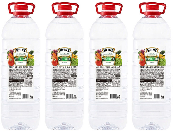 하인즈 디스틸드 화이트 식초, 3.785L, 4개