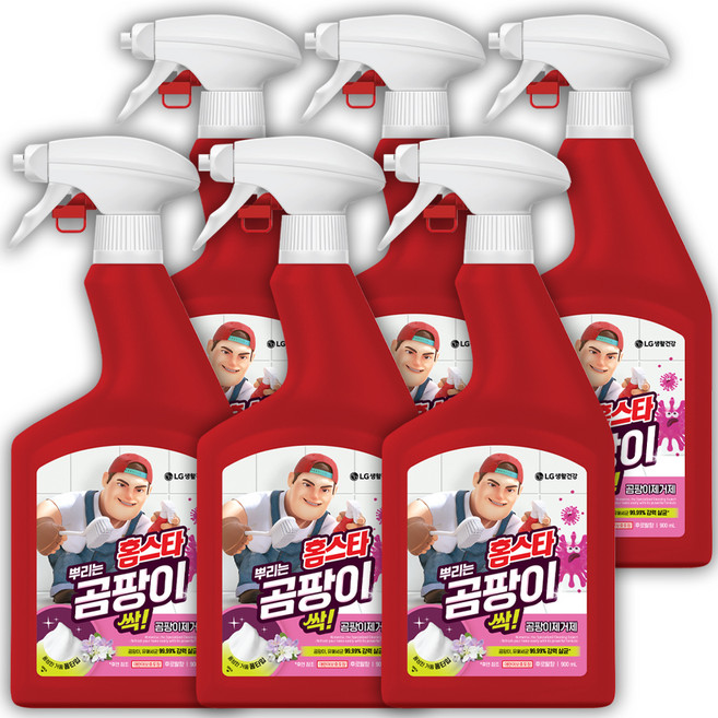 홈스타 맥스프레쉬 뿌리는 곰팡이 싹 세정제, 900ml, 6개