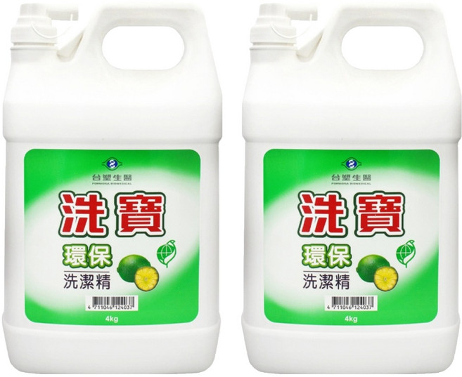 台塑生醫 洗寶 環保洗潔精, 4kg, 2桶
