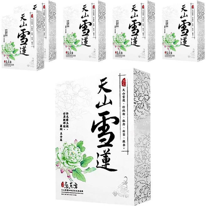 豐台灣 天山雪蓮天絲面膜 修護亮白 維持肌膚彈性緊緻、鎖水保濕, 5片, 6盒