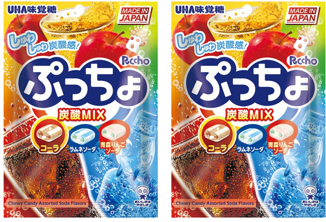 UHA 味覺糖 普超軟糖 綜合汽水味, 90g, 2袋
