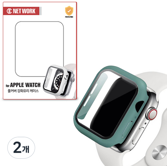 DC NET WORK 9H 全包覆一體式 Apple Watch 保護殼, 午夜綠