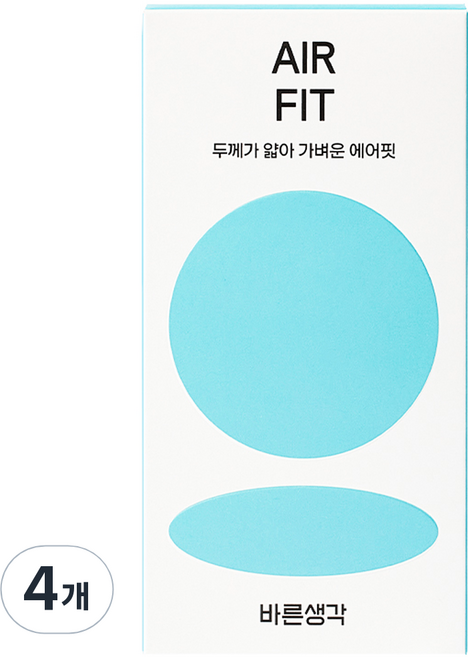 바른생각 에어핏 일반형 콘돔, 12개입, 4개