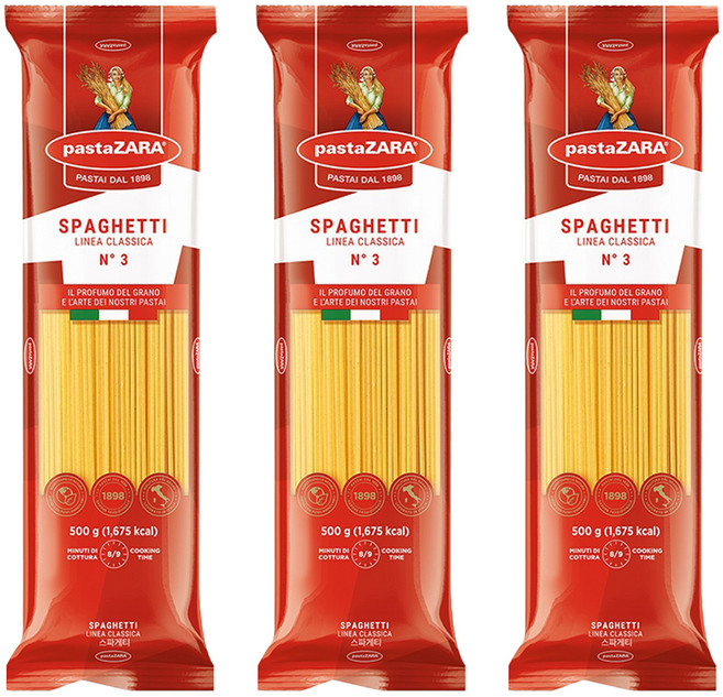 자라 스파게티 (3호), 3개, 500g