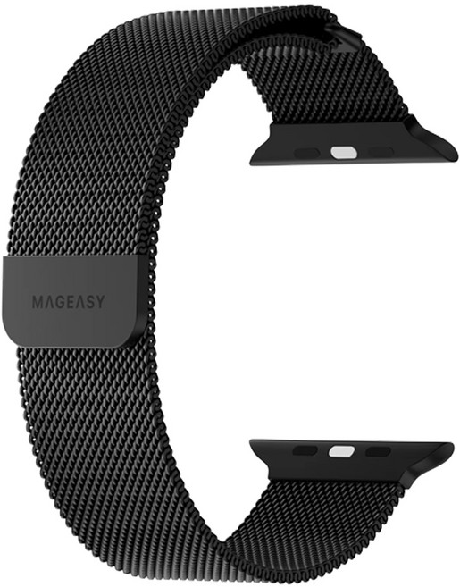 MAGEASY Milanese 米蘭不銹鋼磁扣表環, 黑色, 1個