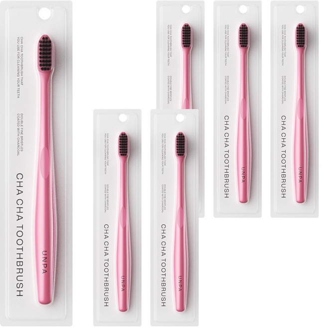 언파 차차칫솔 핑크, 1개입, 6개