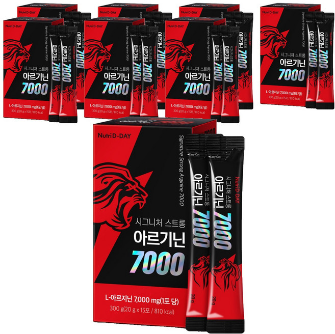 뉴트리디데이 시그니처 스트롱 아르기닌 7000 액상스틱 15p, 300g, 8개