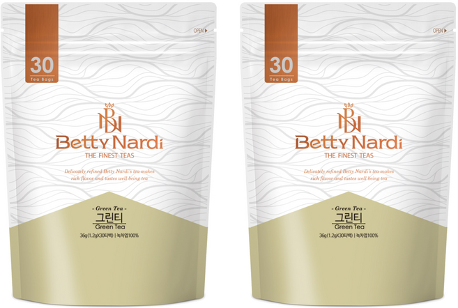 베티나르디 녹차 삼각티백, 1.2g, 30개입, 2개