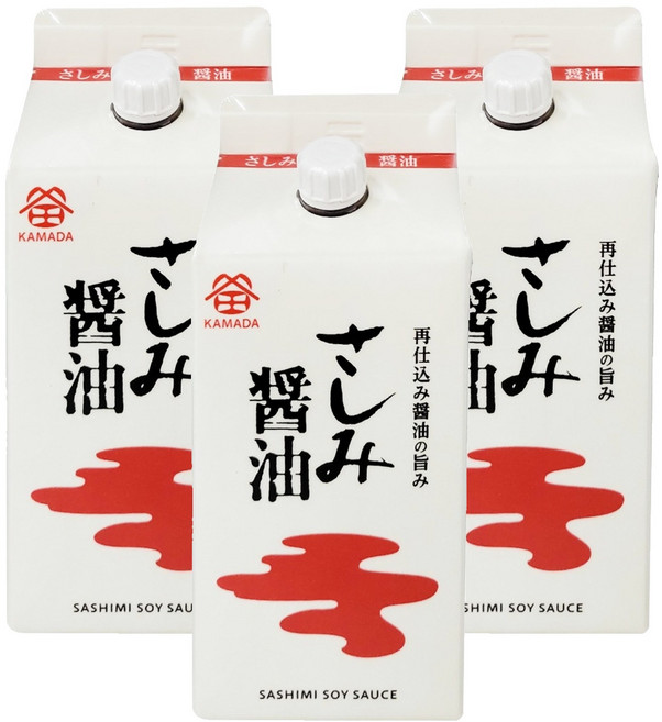 KAMADA 鎌田 生魚片醬油, 200ml, 3瓶