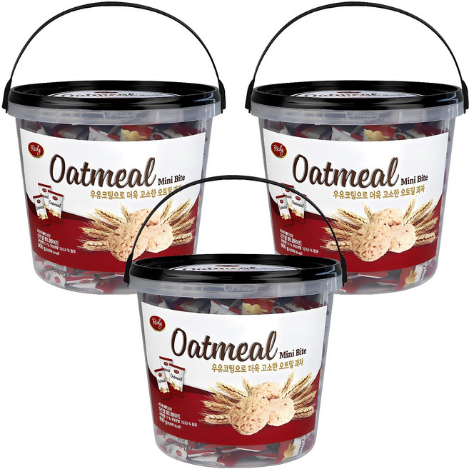 리키 오트밀 미니바이트, 800g, 3개