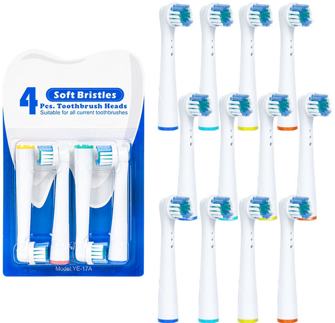 온비유 오랄비 전동칫솔 데일리 소프트 리필 호환모, 4개