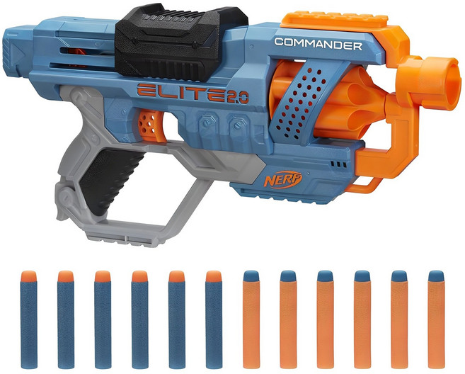 너프 엘리트 2.0 커맨더 장난감총, 혼합색상, 1개