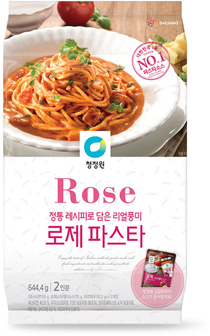 청정원 크림 로제파스타, 644.4g, 1개