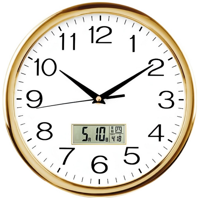 壁掛鐘 CL-2 30.5 x 30 x 4.5cm 565g, 金色