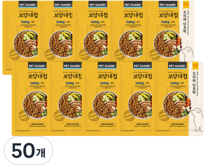보양대첩 전연령 강아지 쿨링 상온화식 사료, 오리, 50g, 50개